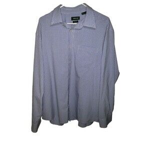 Orvis Men's Active Fit Button Down Long Sleeve Blue Check Shirt XL